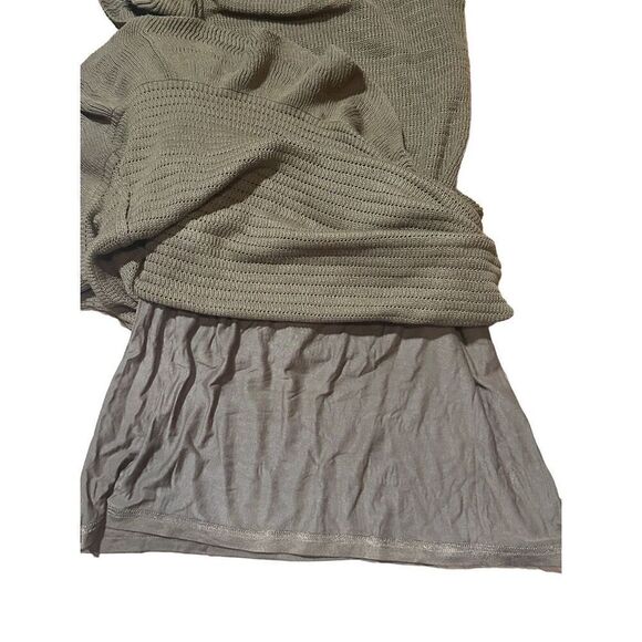 New House Of Harlow 1960 Knit Ruffle Square Neck sleeveless dress cinnamon - Picture 6 of 10